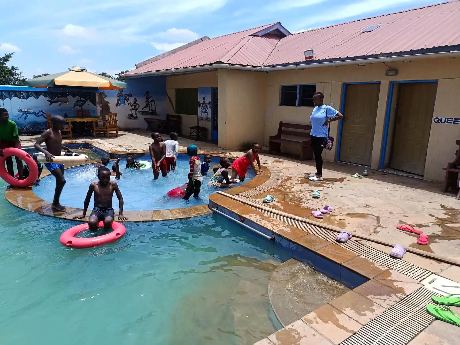 A day out for a swimming lesson for Grade 6